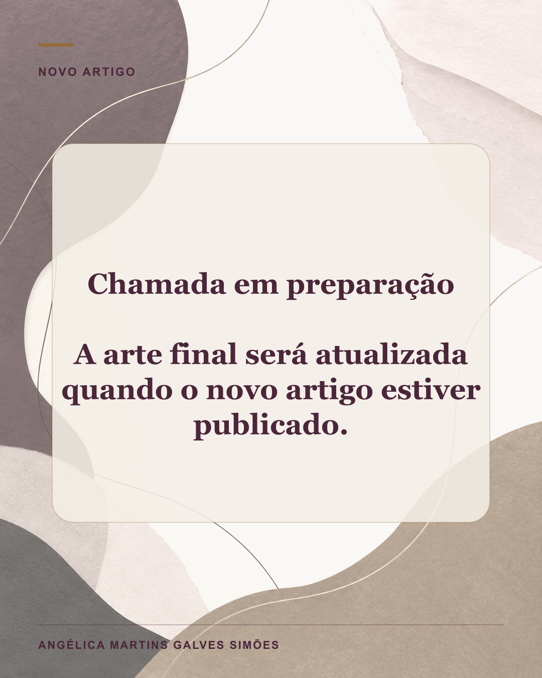 Arte do post 08: Chamada para o artigo de setembro